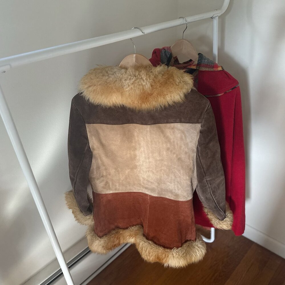 Faux Fur Trim Patchwork Jacket - image 4